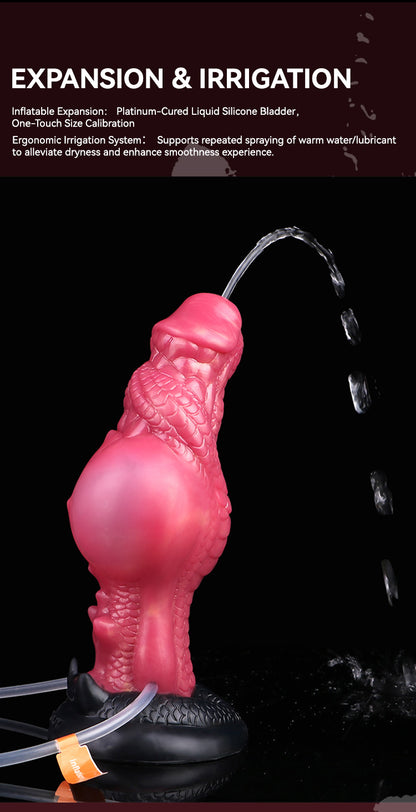 Creature Dildo Scale Pattern – Inflatable Knot & Squirt | SilikonLust