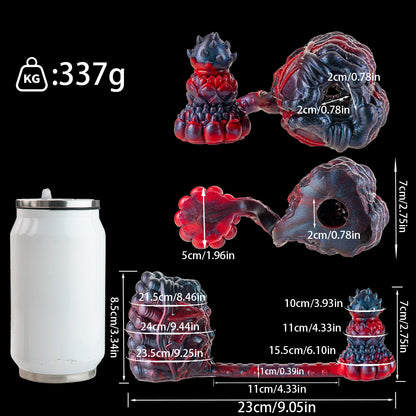 Hybrid Butt Plug & Penis-Ring: Dual-Action-Toy in scharlachrotem Farbverlauf