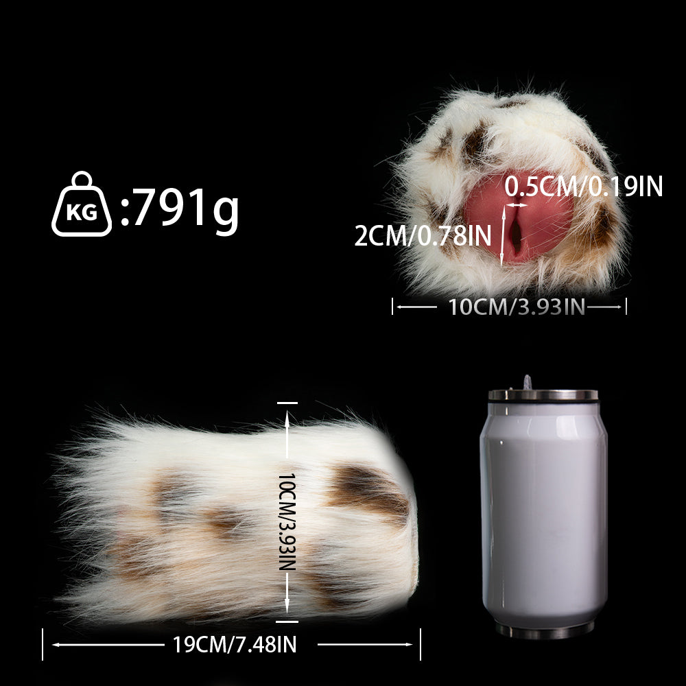 Gefleckter Plüsch-Masturbator – Anatomisches Dalmatiner-Sextoy aus weißem Platin-Silikon-sex toys