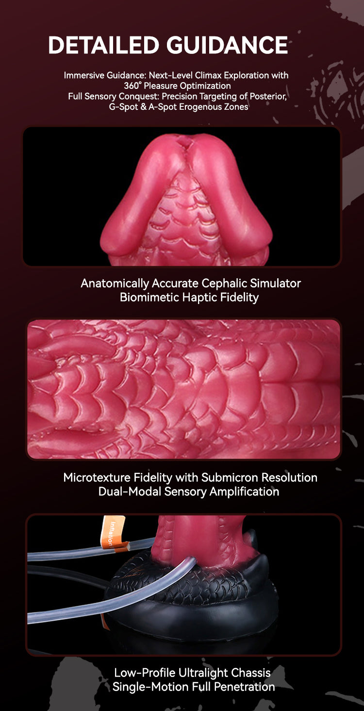 Creature Dildo Scale Pattern – Inflatable Knot & Squirt | SilikonLust