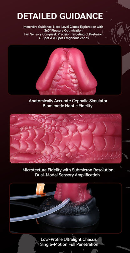 Creature Dildo Scale Pattern – Inflatable Knot & Squirt | SilikonLust
