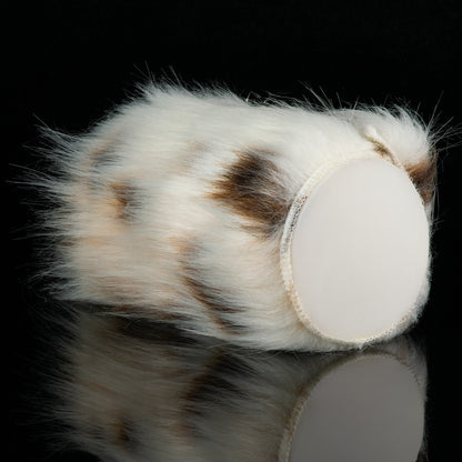 Spotted Plush Masturbator - Anatomical Dalmatian Sex Toy made of White Platinum Silicone sex toys