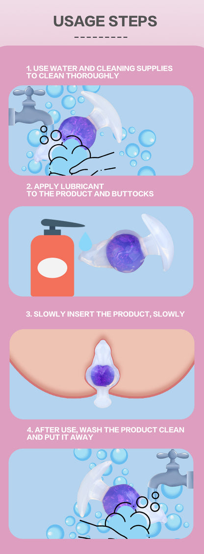 Bio-Node Butt Plug – Irregular Texture Plug mit Flüssigkern und Organischen Noppen für Mehrpunkt