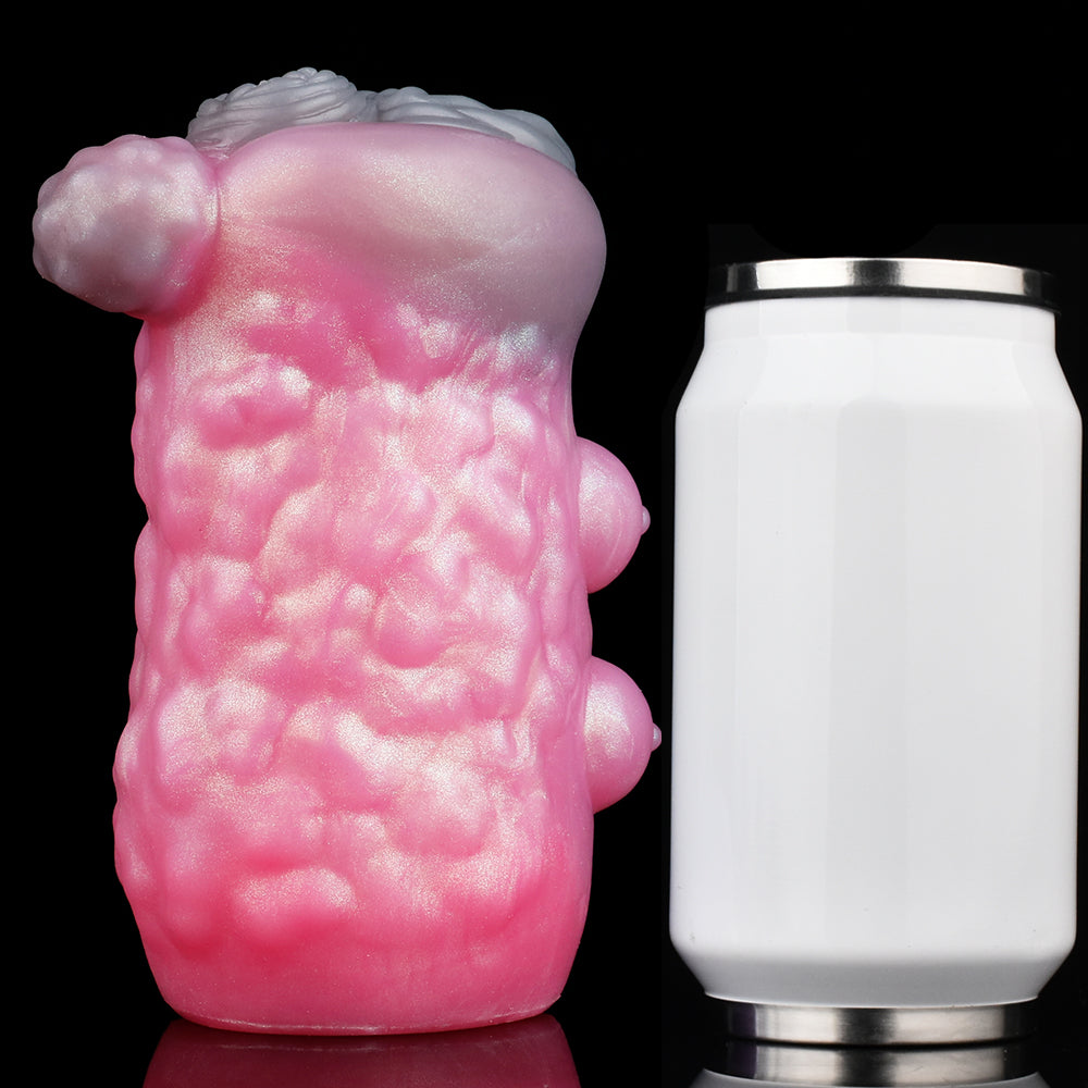 Fantasy Schaf Masturbator in Perlglanz-Pink – Dual-Kanal & Platin-Silikon für Magische Höhepunkte