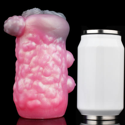 Fantasy Schaf Masturbator in Perlglanz-Pink – Dual-Kanal & Platin-Silikon für Magische Höhepunkte