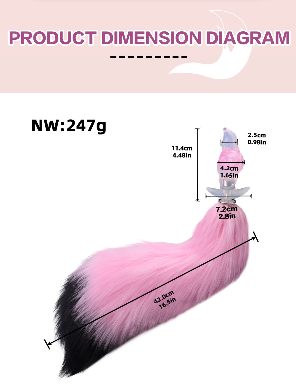 Wave Texture Tail Anal Plug – Textured Anal Plug mit Wellenstruktur in Drei Stilen