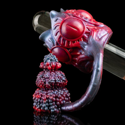 Alien Fantasy Anal Plug – Karmesinrot & Schimmerndes Monster Masturbator-Set mit Noppen für intensives Solo-Play