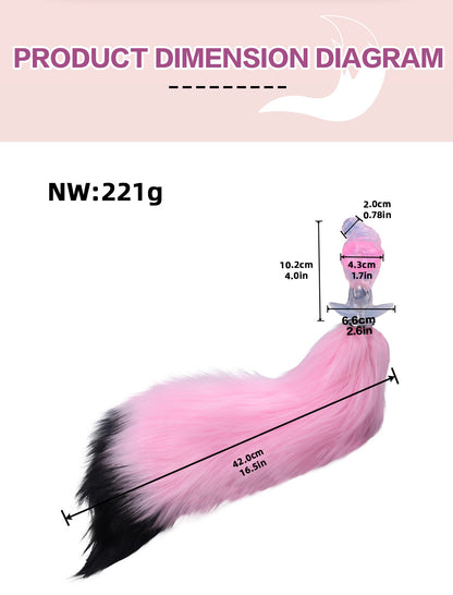 Fuchsschwanz Anal Plug Cosplay Set - Glazed Phantom | Beginner Tail Plug Eisriss-Perle Silikon SilikonLust