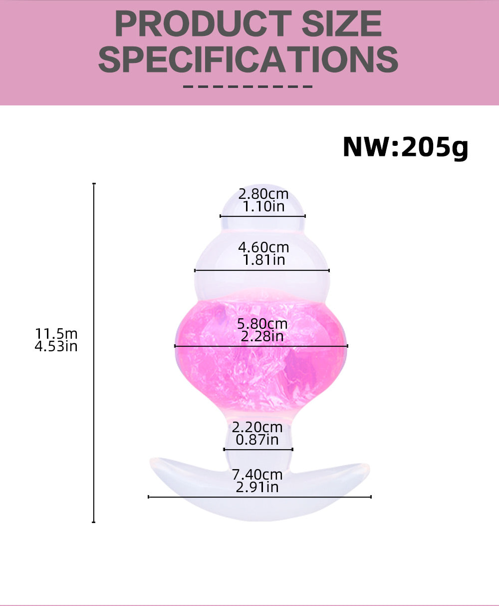 Triple Stage Fantasy Butt Plug – Tiered Three Segment Plug with Crystal Core | SilikonLust