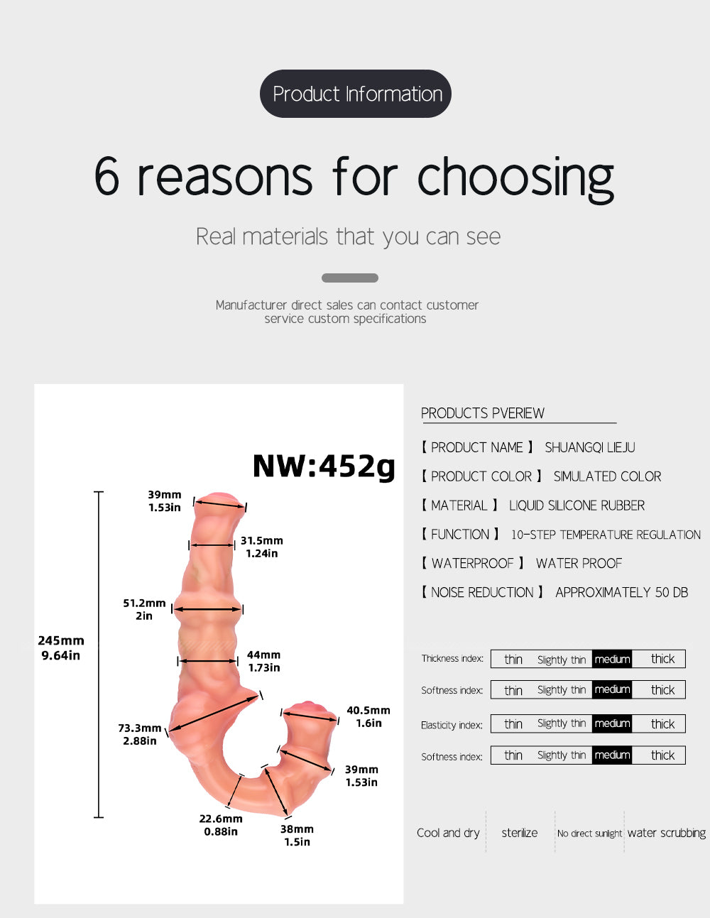 Double-Ended Dildo Silicone - Strapless Strap-On Equine Fetish | SilikonLust