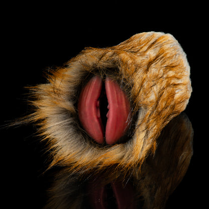 Wild Lioness Masturbator – Realistisches Löwen-Sextoy aus tiefschwarzem Platin-Silikon