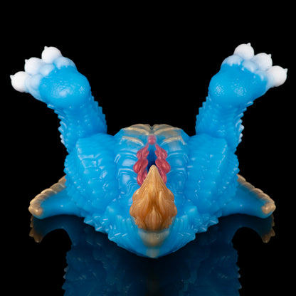 Fantasy Drachen Sexpuppen aus Platin-Silikon – Himmelblaue Schuppenoptik mit kreativen Fantasy-Details