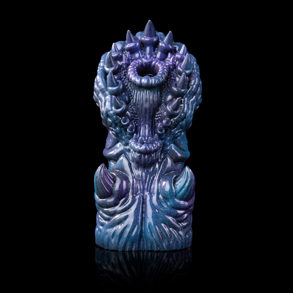 Pocket Pussy Xenowesen – Dunkler Alien-Sleeve aus Platin-Silikon für Sci-Fi-Fantasien