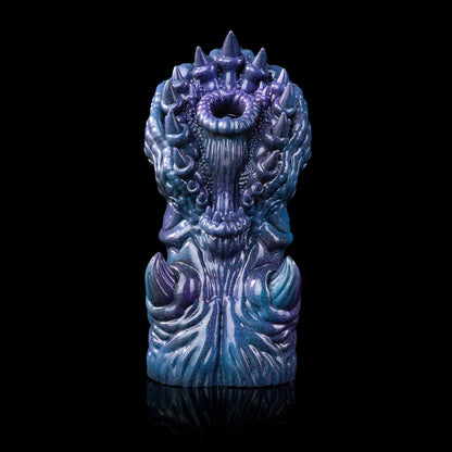 Pocket Pussy Xenowesen – Dunkler Alien-Sleeve aus Platin-Silikon für Sci-Fi-Fantasien