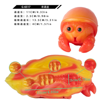 Playful Hermit Crab Silicone Pocket Pussy – Mini Masturbator Toy with Tight Sleeve for Intense Contrast Experiences