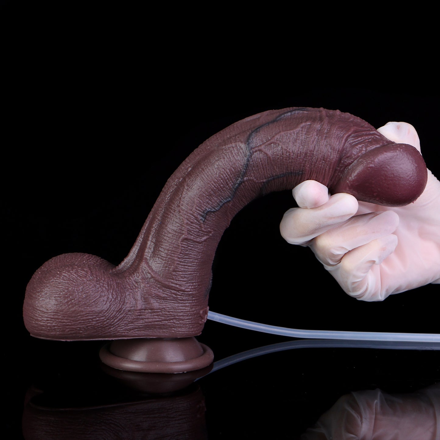 BBC Dildo Realistisch Spritzend – Platin-Silikon mit Saugnapf | SilikonLust