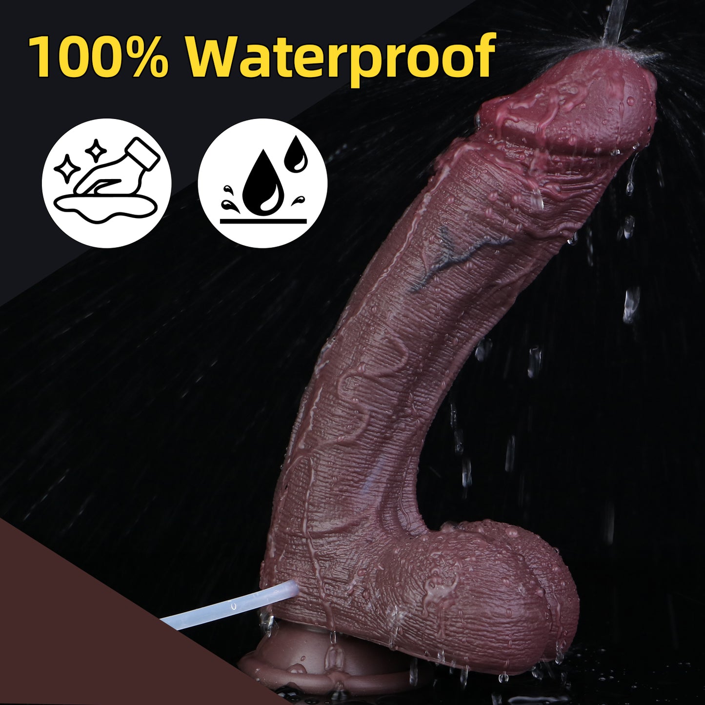 BBC Dildo Realistisch Spritzend – Platin-Silikon mit Saugnapf | SilikonLust