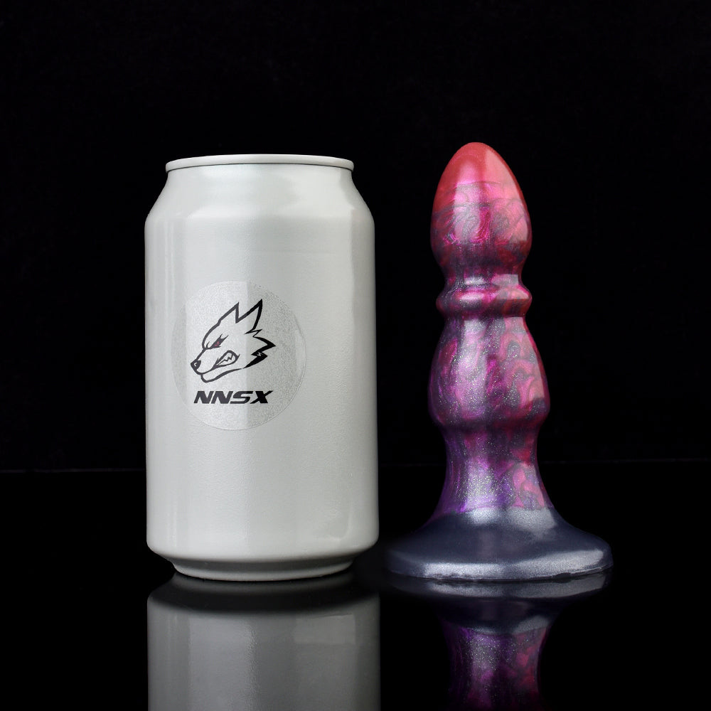 Fantasy Dildo in Violett-Magenta – Mehrfach-Kugeln, Saugnapf & Medizinisches Silikon