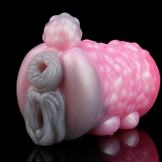 Fantasy Schaf Masturbator in Perlglanz-Pink – Dual-Kanal & Platin-Silikon für Magische Höhepunkte
