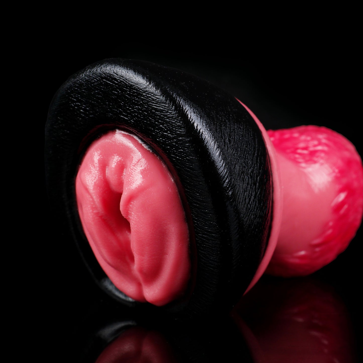 Pferdehuf Pocket Pussy – Einzelkanal, Exotische Innentextur & Sanduhr-Silhouette aus Platin-Silikon