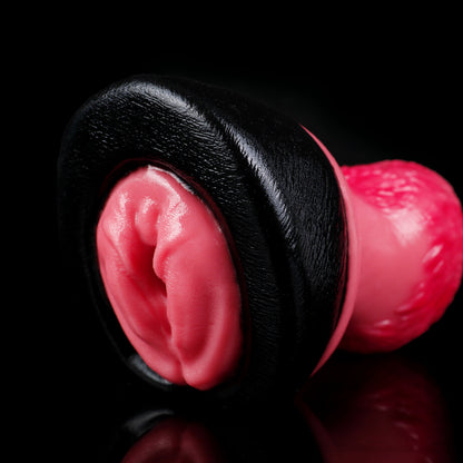 Pferdehuf Pocket Pussy – Einzelkanal, Exotische Innentextur & Sanduhr-Silhouette aus Platin-Silikon