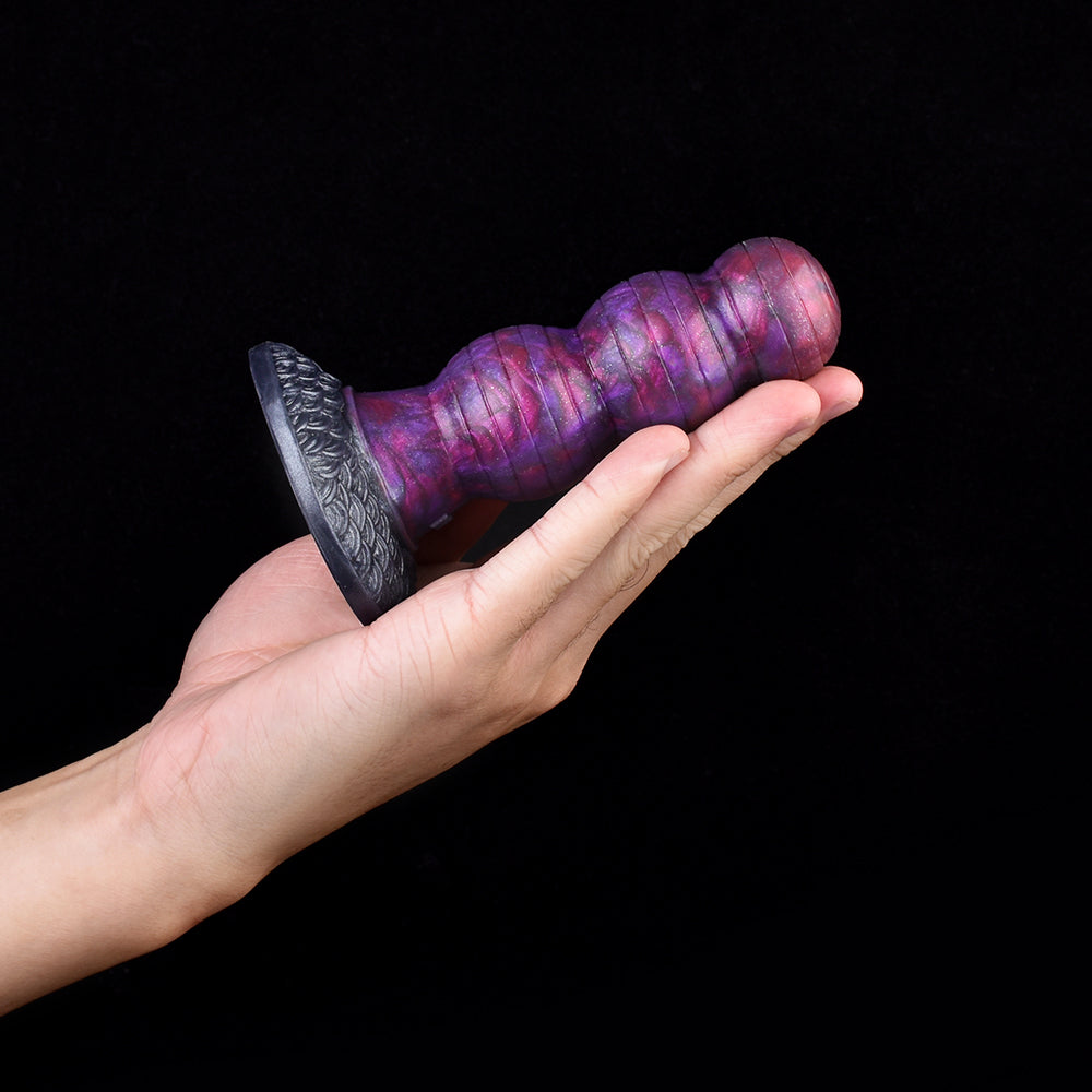 Segmented Beaded Dildo with Three-Stage Expansion & Resistance Release Cycle – Secure Suction Cup for Solo Play