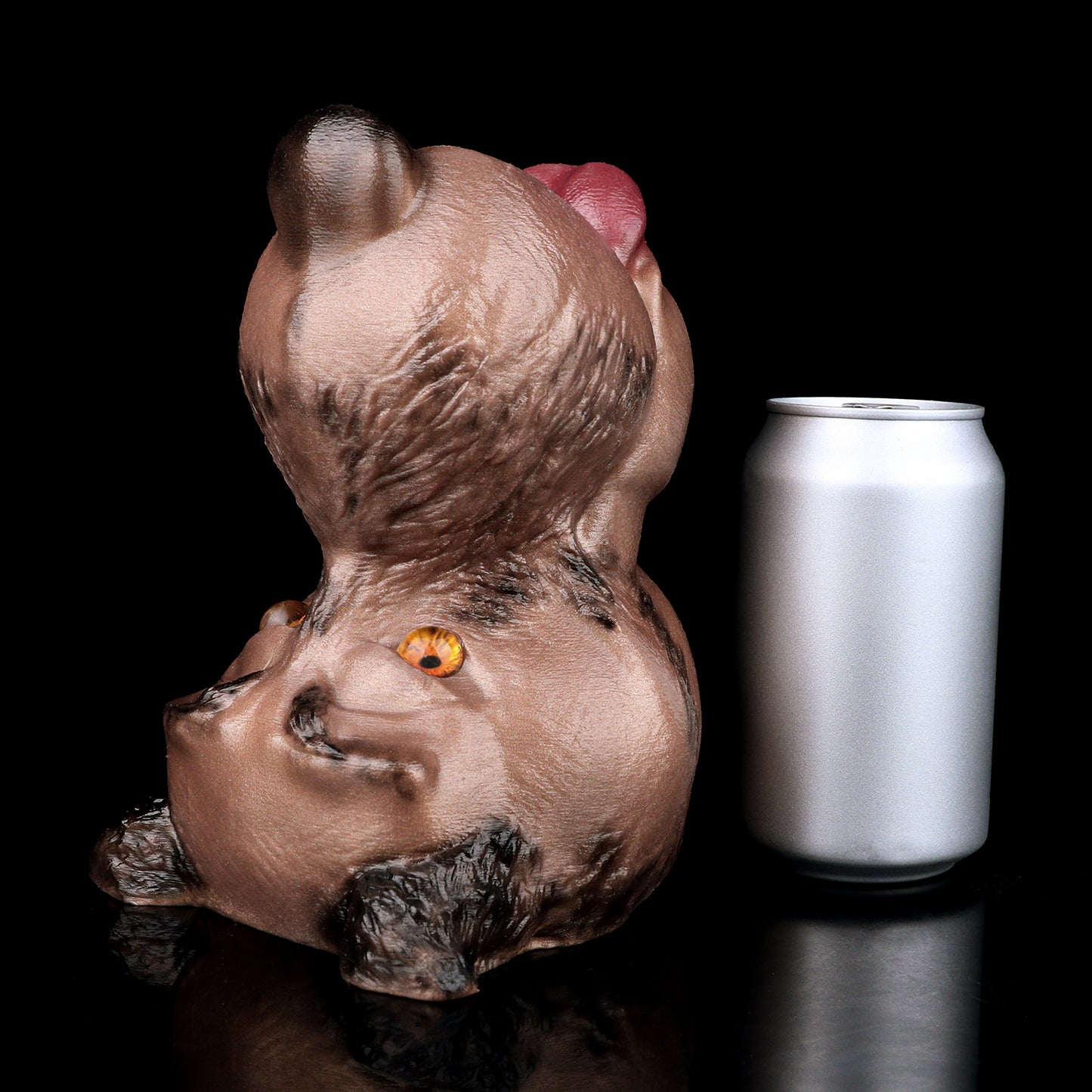 Brauner Hunde-Sexpuppenkopf – Realistischer Silikon-Masturbator für Männer