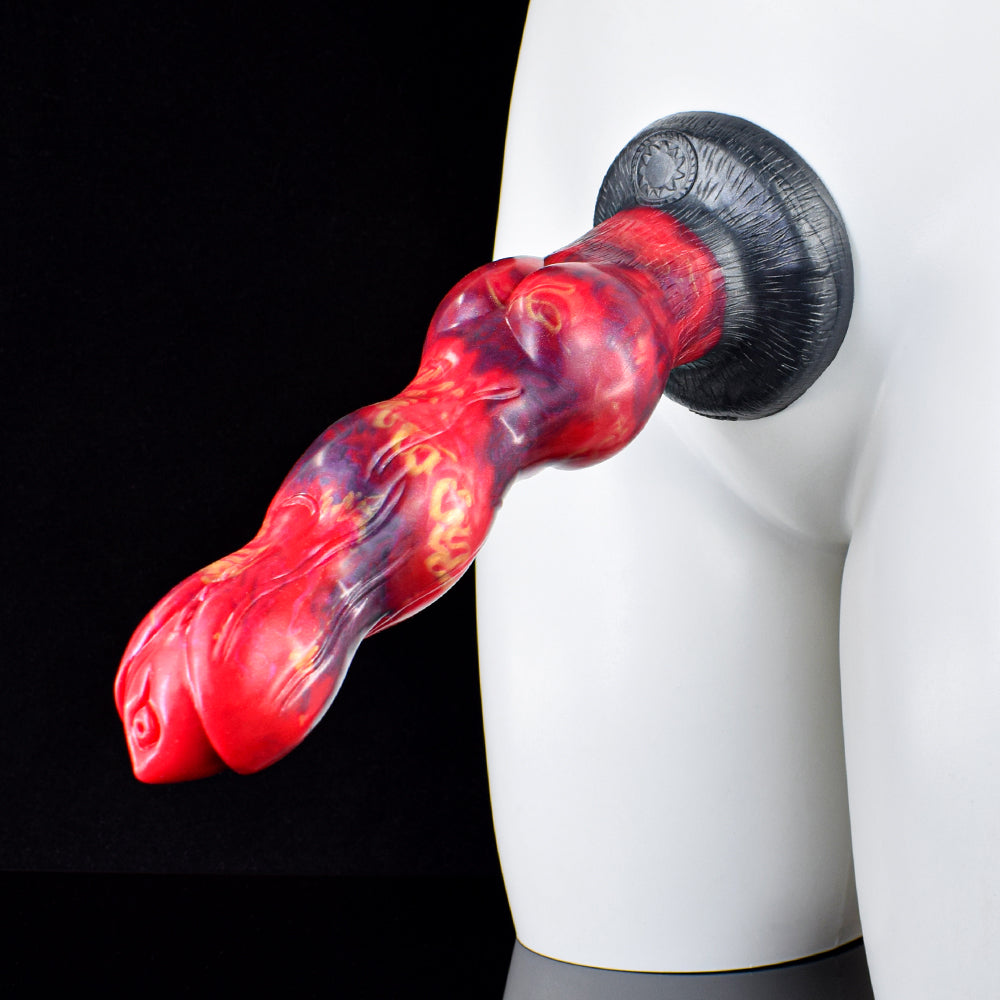 Convex and concave silicone dildos - with a spiral flower head and clearly structured segmentation for targeted G-spot and P-spot stimulation