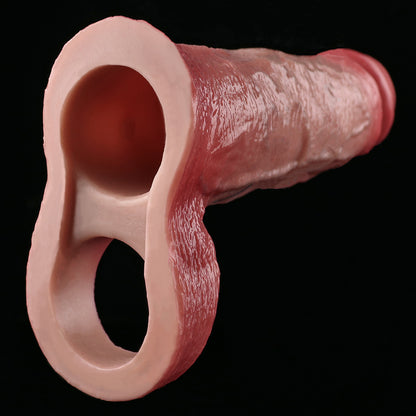 Lebensechte Penis Sleeve Hülle mit Hodenband – Realistischer Überzug für mehr Ausdauer & intensives Paar-Erlebnis