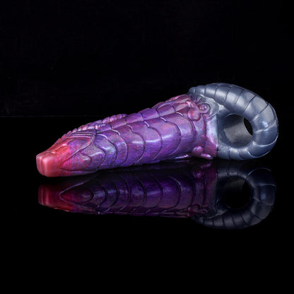 Mythisches Drachen Penis Sleeve in Magic-Lila – Realistische Penishülle für Verlängerung & Verdickung