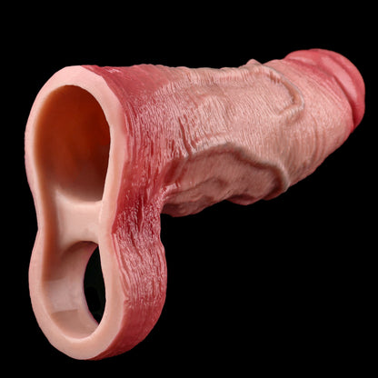 Penis Sleeve aus Platin-Silikon – Realistisch, Dehnbar & Sofort Tragbar