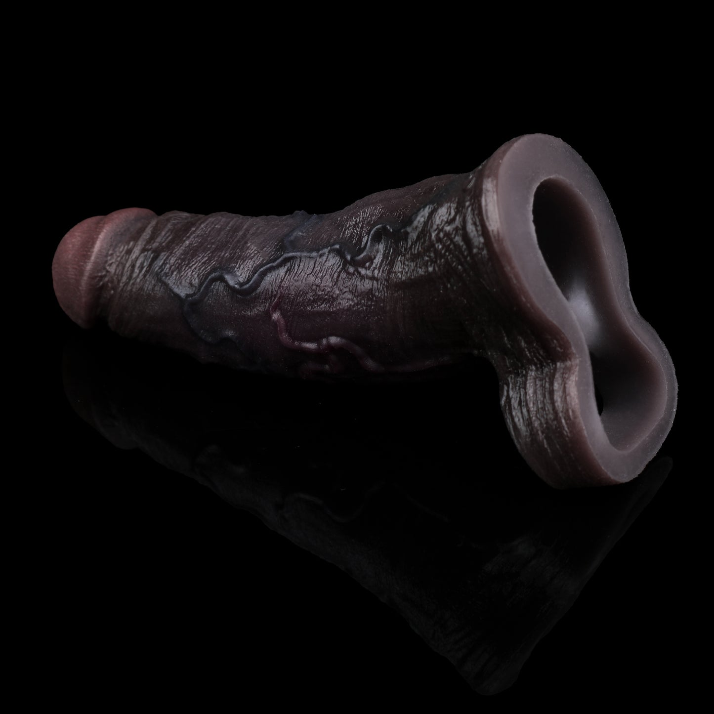 Realistische Penis Sleeve in Schwarz – Mit Fernbedienung & Vibration für Singles & Paare