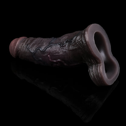 Realistische Penis Sleeve in Schwarz – Mit Fernbedienung & Vibration für Singles & Paare