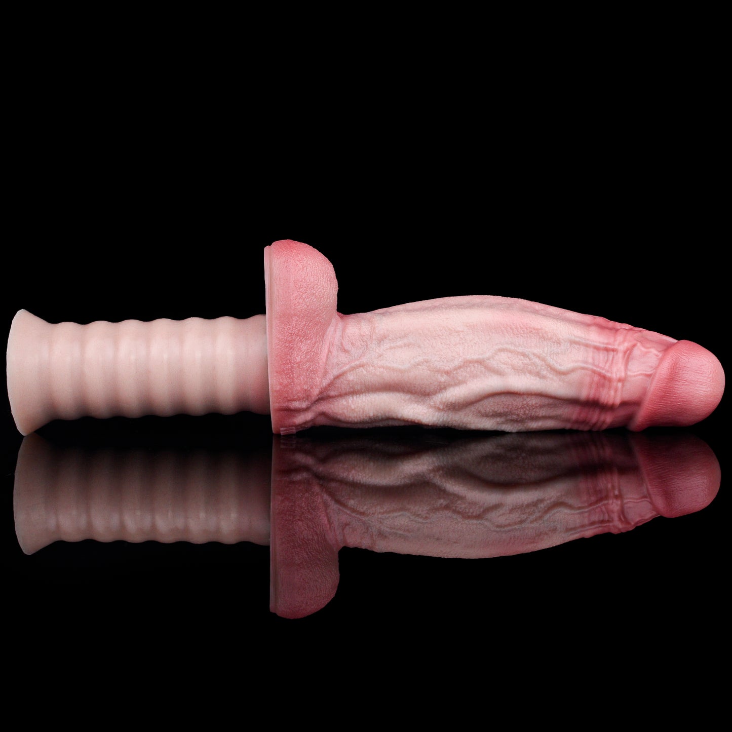 Realistischer Silikon Dildo mit Saugnapf – Hautnahes Design, flexible Nutzung & Griff | Penis Dildo aus Platin-Silikon für diskrete intime Momente