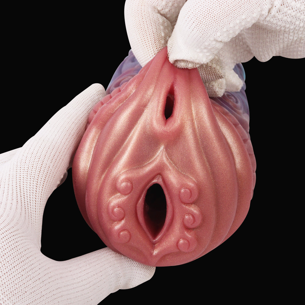 Organic Dual Channel Masturbator – Alien Fantasy Stroker made of Platinum Silicone with Two Entry Channels for Intense Solo Stimulation