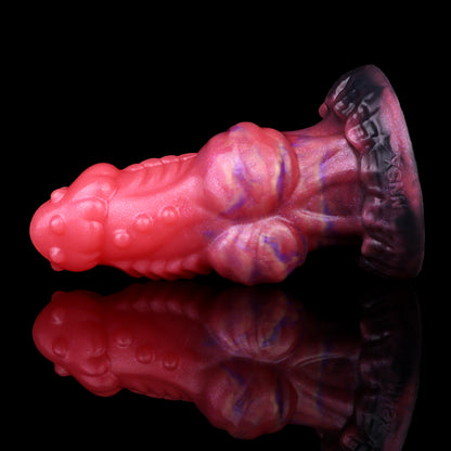 Extremer Dual Ball Anal Plug | Platinum Silicone Beast Base Plug mit Doppel-Testikel-Kugeln