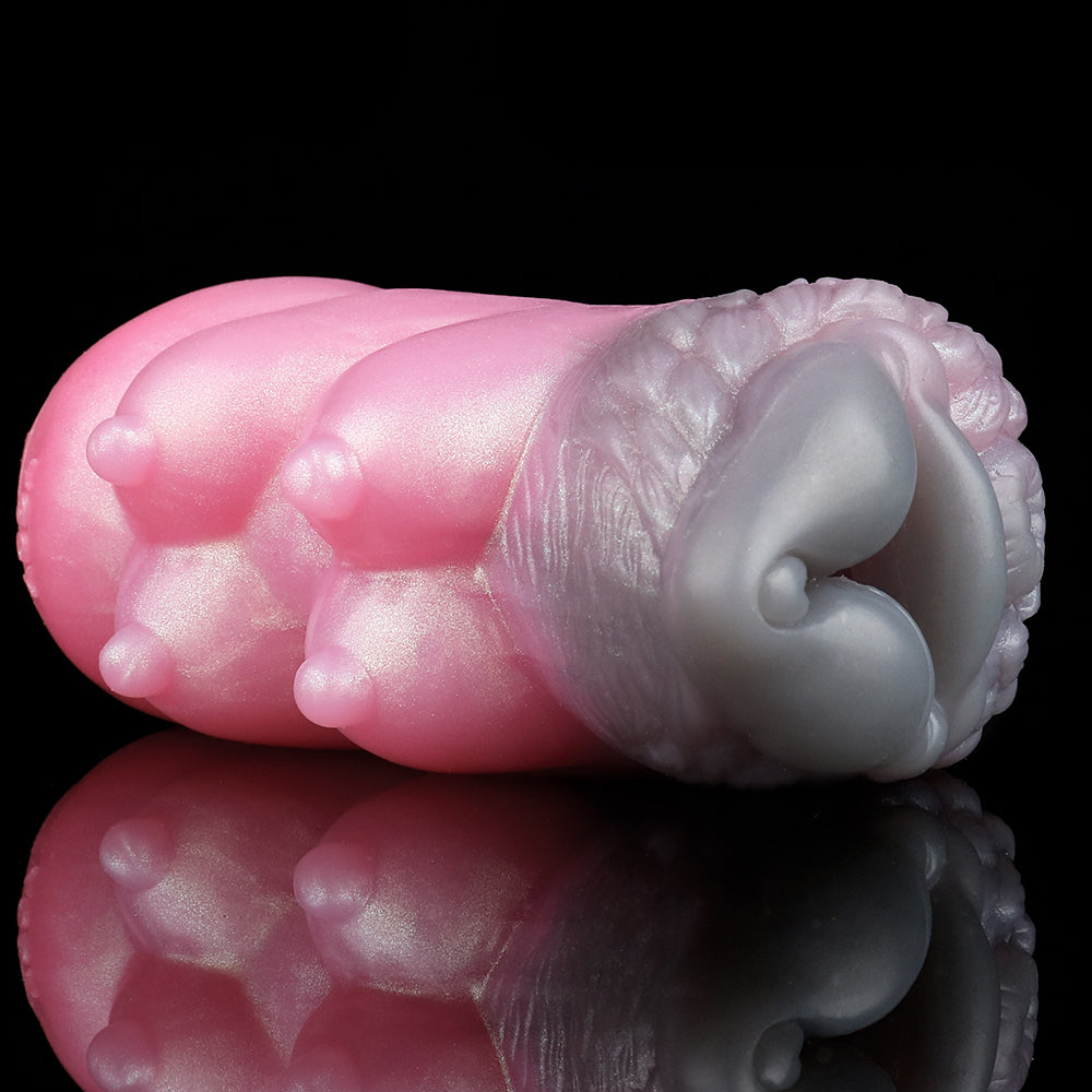 Alpha Wolf Fantasy Masturbator – Magischer Farbverlauf & Dual-Kanal aus Platin-Silikon