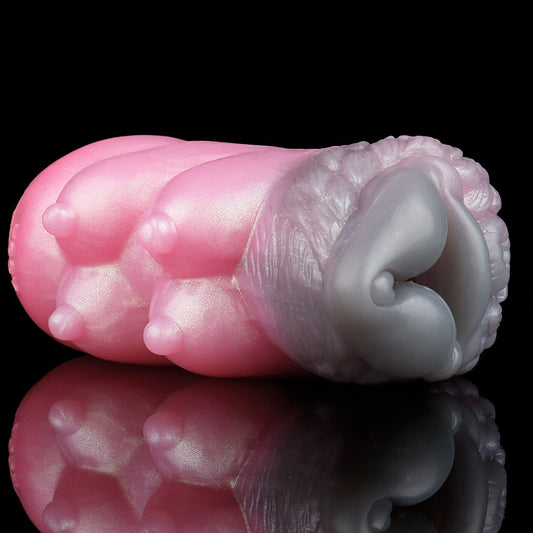 Alpha Wolf Fantasy Masturbator – Magischer Farbverlauf & Dual-Kanal aus Platin-Silikon