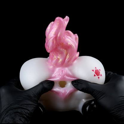 Sexpuppe Einhorn Fantasie Design aus Platin-Silikon – Weiße Luxus Sexpuppe mit einzigartiger Textur für intime Momente