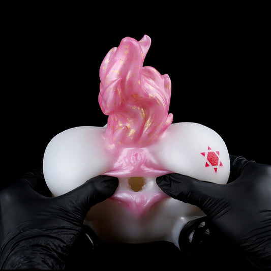 Sexpuppe Einhorn Fantasie Design aus Platin-Silikon – Weiße Luxus Sexpuppe mit einzigartiger Textur für intime Momente