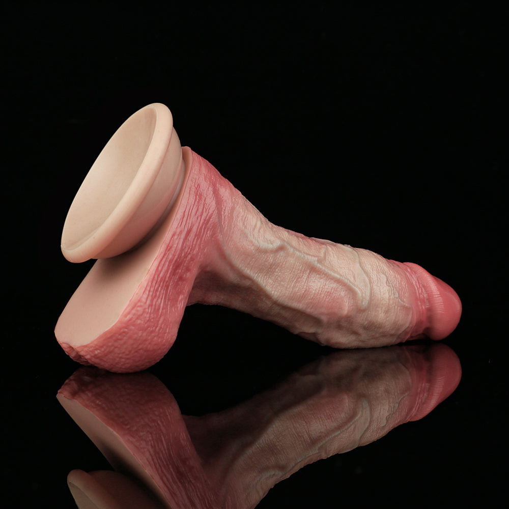 Erotisch Dildo, der sich nicht wie ein Dildo anfühlt | Platin-Silikon | Saugnapf