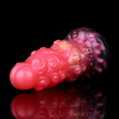 Alien Compound Eye Butt Anal Plug - Fantasy Facettenaugen Ring | Saugnapf Rot-Violett Platin