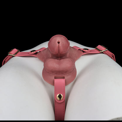 Federleichter Chastity Belt mit Leder-Harness – Silikon Tucking Gaff für Crossdresser, Cosplay und ganztägige Disguise