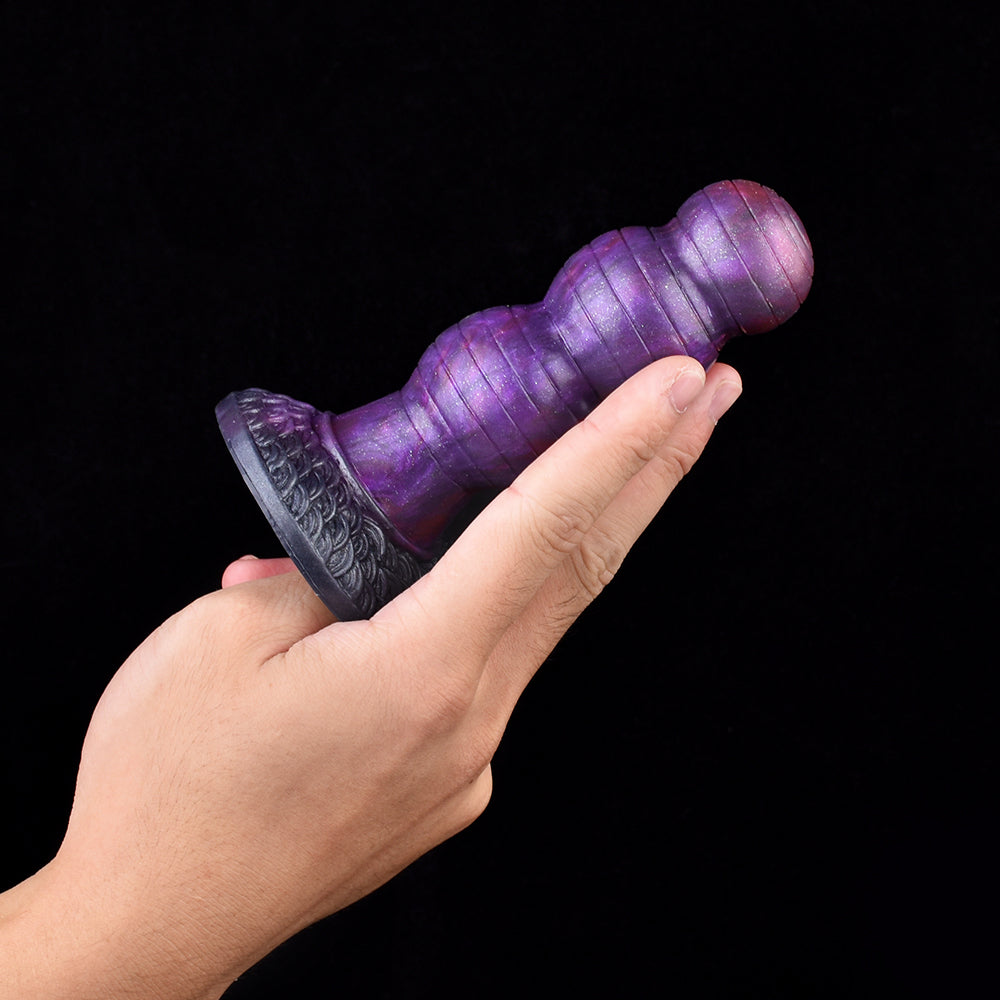 Segmented Beaded Dildo with Three-Stage Expansion & Resistance Release Cycle – Secure Suction Cup for Solo Play