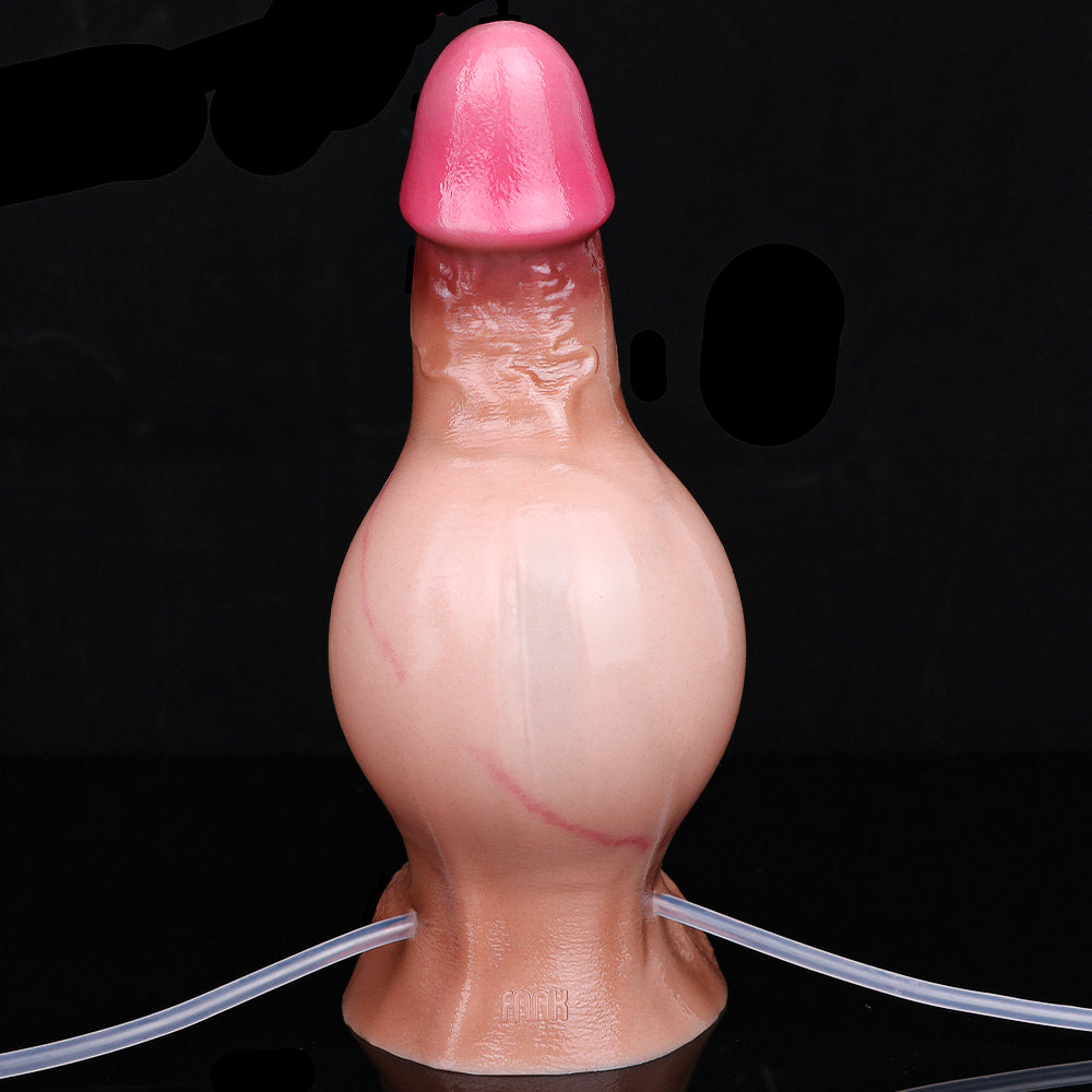 SilikonLust Realistic Squirting Dildo – Aufpumpbar mit Druckmesser & Kugel-Expansion