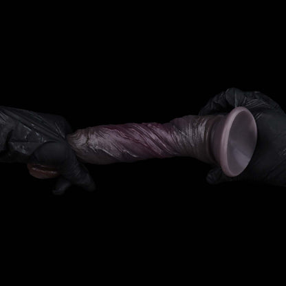BBC Dildo Schokoladen-Schwarz – Langer realistischer Dildo mit parallelen Längsrillen, Doppelschicht-Platin-Silikon, grossem Saugnapf & maximaler Eindringtiefe