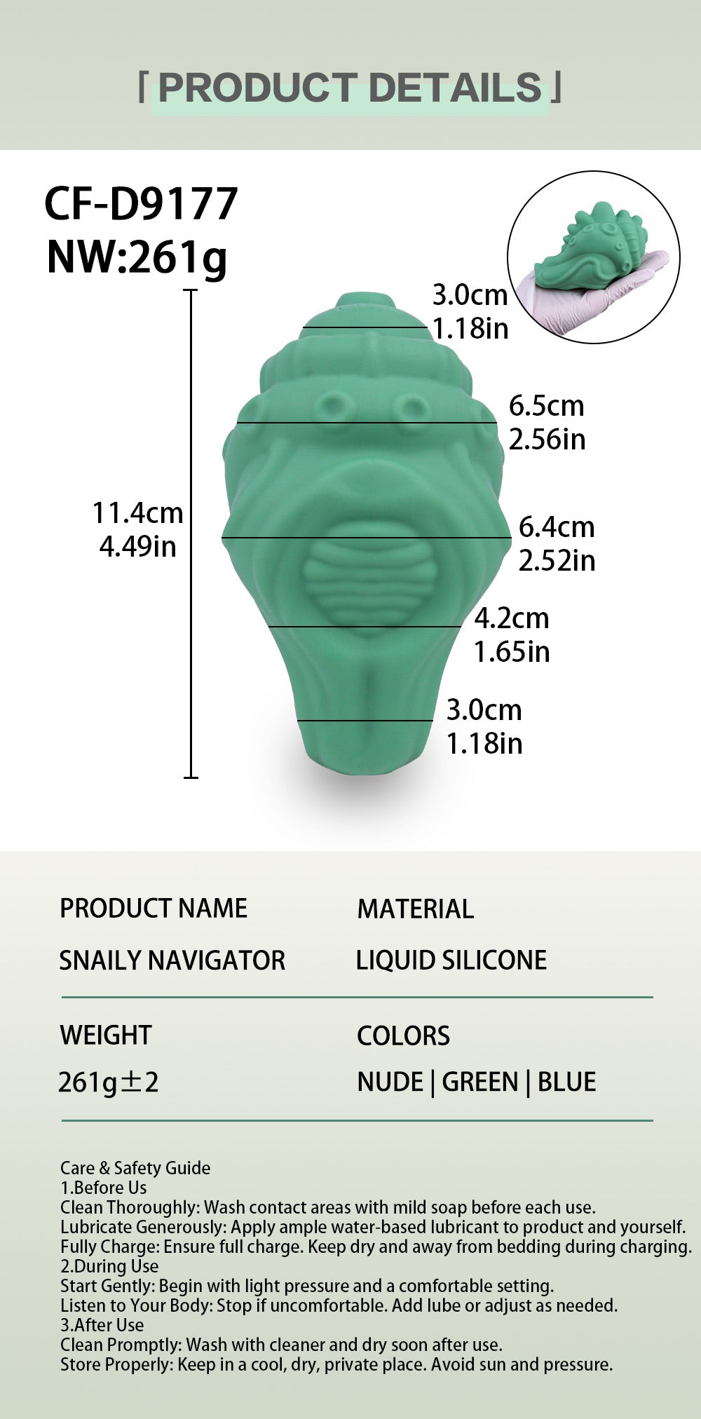 Ozean-Muschel Sex Grinder | Platinum Silicone Vulva Grinder mit Meeresschnecken-Form