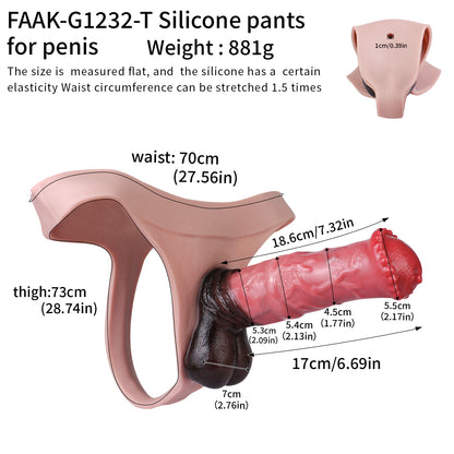 Umschnalldildo Pferd – Kugelkrone, Schwarze Hoden, Integrierter Anal-Stimulator & Fernbedienung