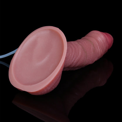 Hyper-Realistic Foreskin Platinum Silicone Dildo - Anatomical Squirting Dildo with Micropore Skin Texture for Authentic Immersion