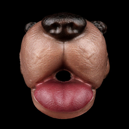 Brauner Hunde-Sexpuppenkopf – Realistischer Silikon-Masturbator für Männer
